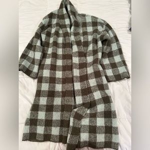 Green Plaid Coatigan